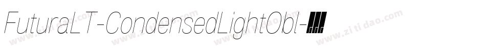 FuturaLT-CondensedLightObl字体转换