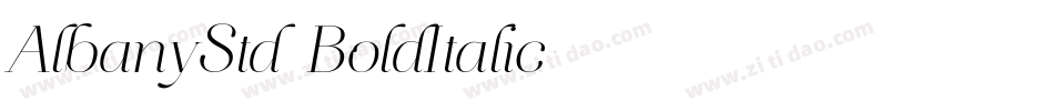 AlbanyStd-BoldItalic字体转换