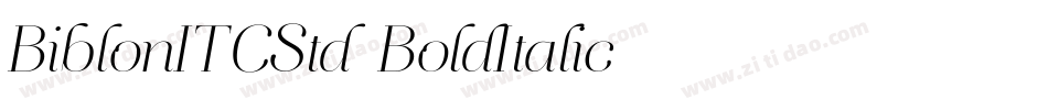 BiblonITCStd-BoldItalic字体转换