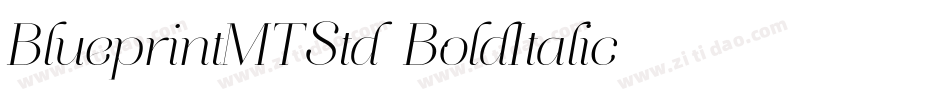 BlueprintMTStd-BoldItalic字体转换