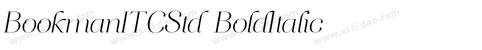 BookmanITCStd-BoldItalic字体转换