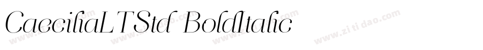 CaeciliaLTStd-BoldItalic字体转换