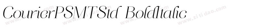CourierPSMTStd-BoldItalic字体转换