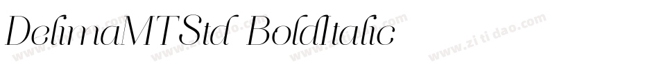 DelimaMTStd-BoldItalic字体转换