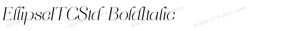 EllipseITCStd-BoldItalic字体转换