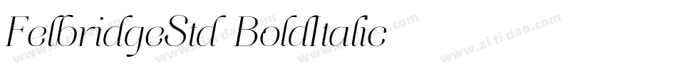 FelbridgeStd-BoldItalic字体转换