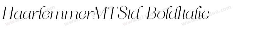 HaarlemmerMTStd-BoldItalic字体转换