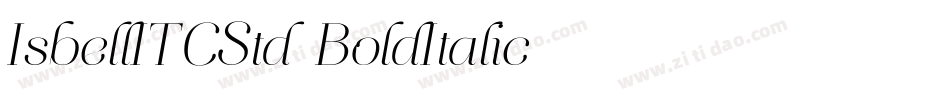 IsbellITCStd-BoldItalic字体转换
