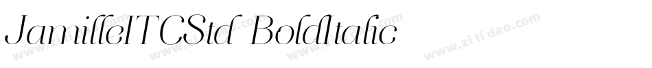 JamilleITCStd-BoldItalic字体转换