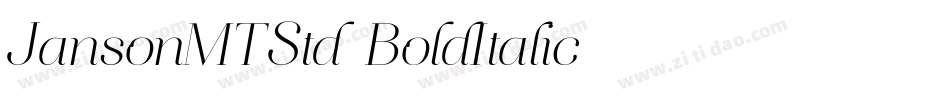JansonMTStd-BoldItalic字体转换