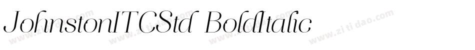 JohnstonITCStd-BoldItalic字体转换