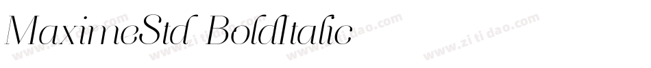 MaximeStd-BoldItalic字体转换