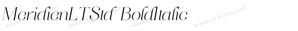MeridienLTStd-BoldItalic字体转换
