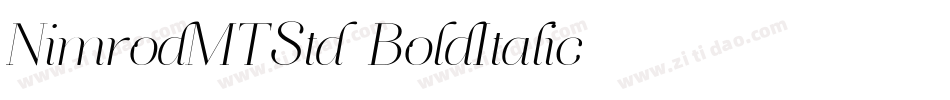 NimrodMTStd-BoldItalic字体转换
