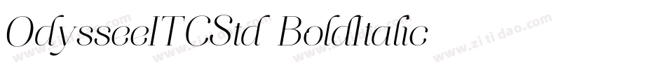 OdysseeITCStd-BoldItalic字体转换
