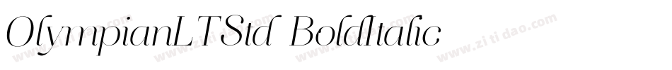 OlympianLTStd-BoldItalic字体转换