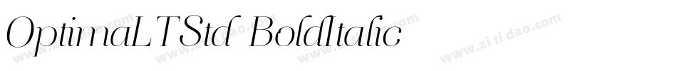 OptimaLTStd-BoldItalic字体转换