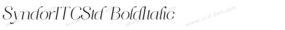 SyndorITCStd-BoldItalic字体转换