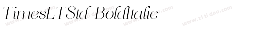 TimesLTStd-BoldItalic字体转换