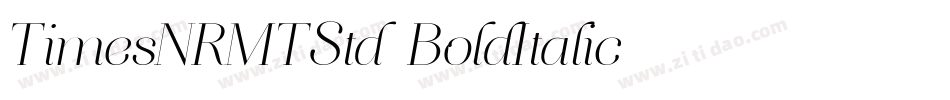 TimesNRMTStd-BoldItalic字体转换