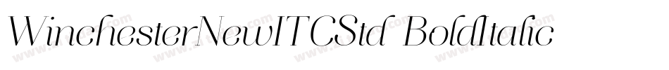 WinchesterNewITCStd-BoldItalic字体转换