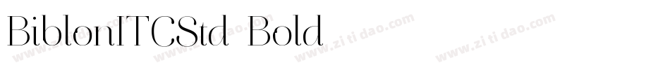 BiblonITCStd-Bold字体转换
