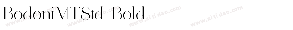 BodoniMTStd-Bold字体转换