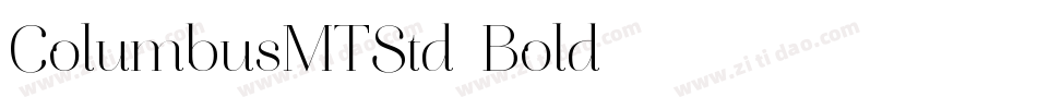ColumbusMTStd-Bold字体转换