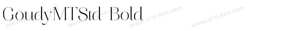 GoudyMTStd-Bold字体转换