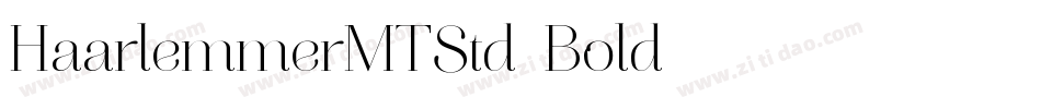HaarlemmerMTStd-Bold字体转换