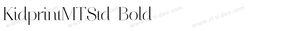 KidprintMTStd-Bold字体转换