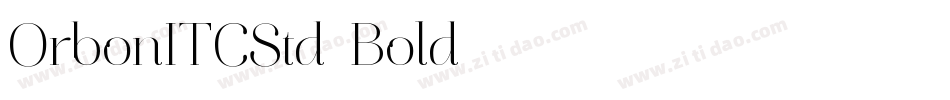 OrbonITCStd-Bold字体转换