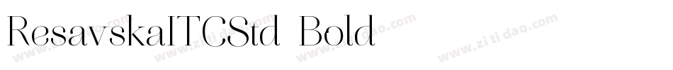 ResavskaITCStd-Bold字体转换