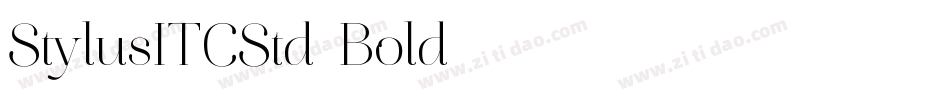 StylusITCStd-Bold字体转换