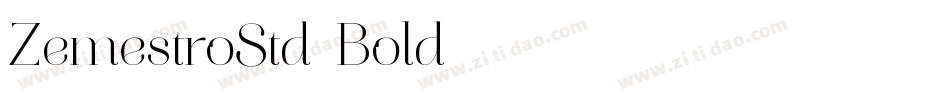 ZemestroStd-Bold字体转换