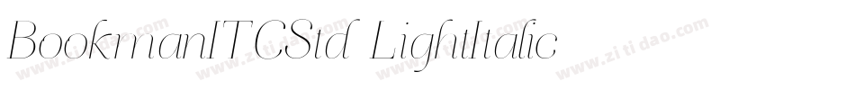 BookmanITCStd-LightItalic字体转换