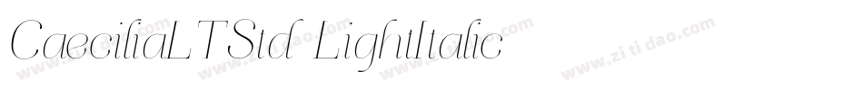 CaeciliaLTStd-LightItalic字体转换