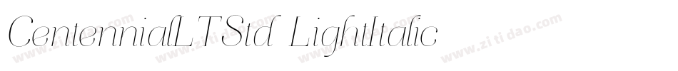 CentennialLTStd-LightItalic字体转换