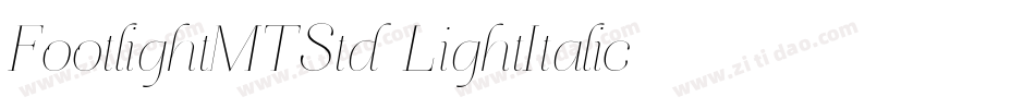 FootlightMTStd-LightItalic字体转换