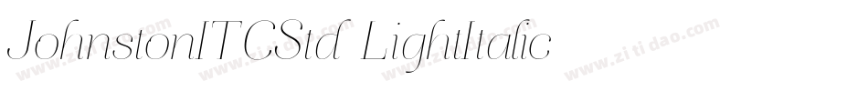 JohnstonITCStd-LightItalic字体转换