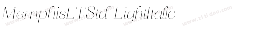 MemphisLTStd-LightItalic字体转换