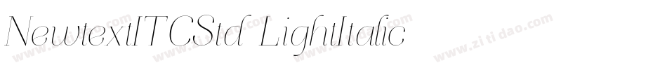 NewtextITCStd-LightItalic字体转换