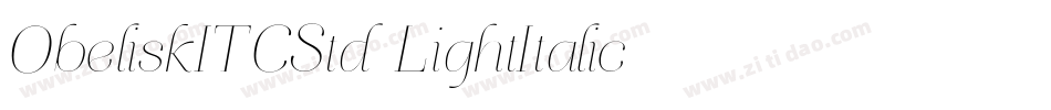 ObeliskITCStd-LightItalic字体转换