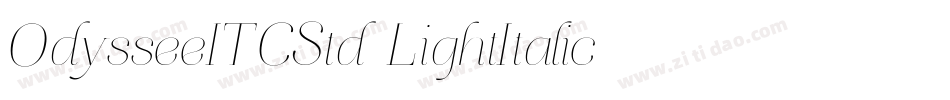 OdysseeITCStd-LightItalic字体转换