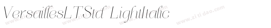 VersaillesLTStd-LightItalic字体转换
