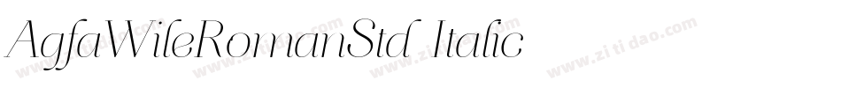 AgfaWileRomanStd-Italic字体转换
