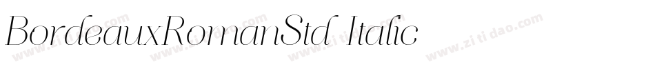 BordeauxRomanStd-Italic字体转换