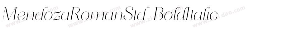MendozaRomanStd-BoldItalic字体转换