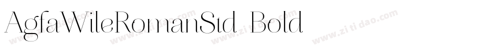 AgfaWileRomanStd-Bold字体转换