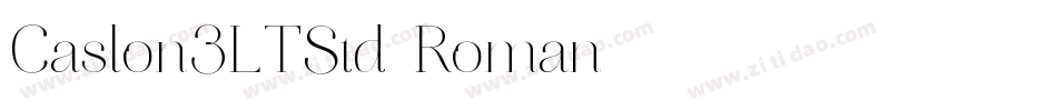 Caslon3LTStd-Roman字体转换